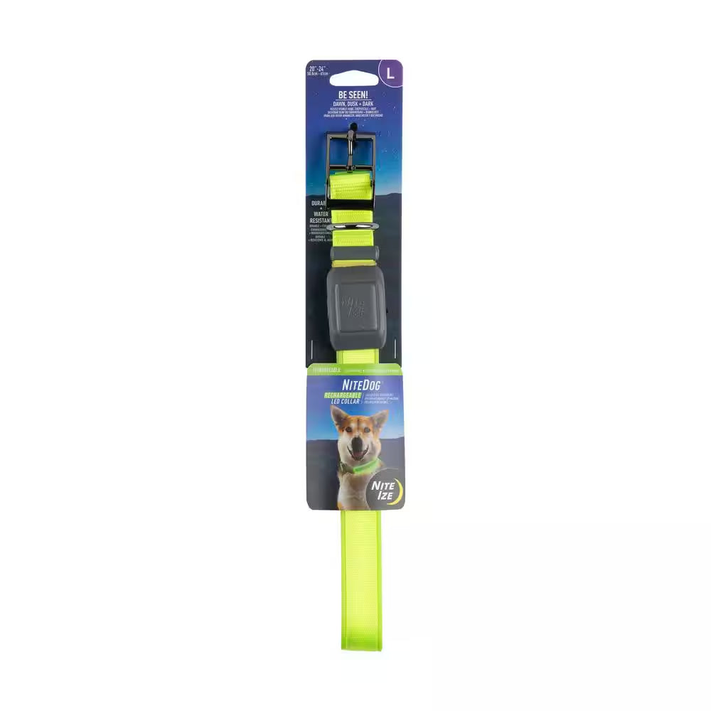 Nitedog - L - Lime/Green Rechargeable LED Collar