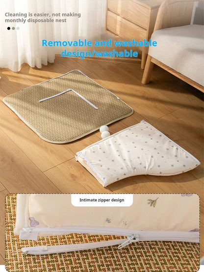 Pet Bed with Tunnel, 20Cm Large Entrance, Recommended for Various Sizes of Cats/Small Dogs, Soft Cozy Warm Material, Strong Support Prevents Collapse, Detachable for Easy Cleaning, Ideal for Cats/Dogs to Sleep/Play at Home Instead of Beds/Toys