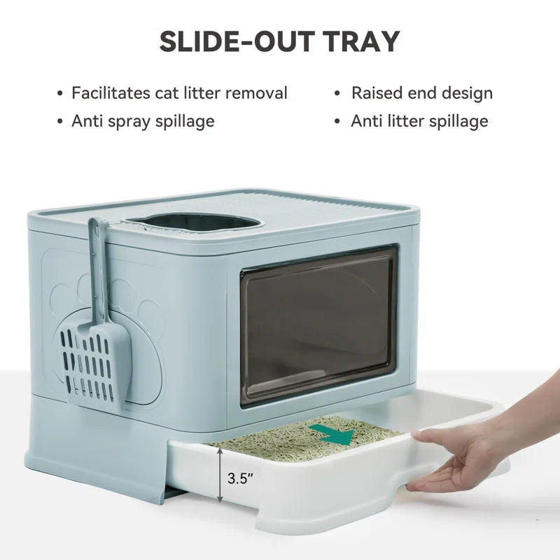 Dawlish Wide Entry Jumbo Foldable Cat Litter Box