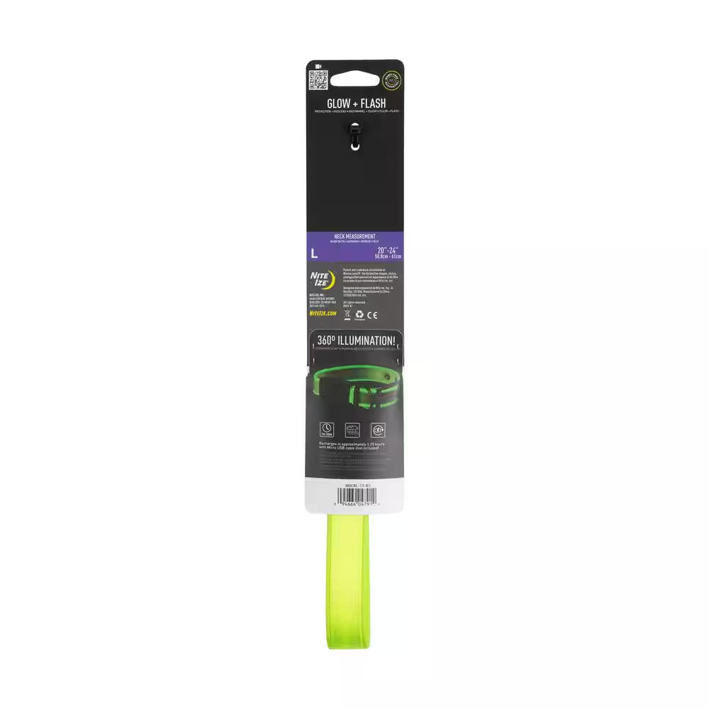 Nitedog - L - Lime/Green Rechargeable LED Collar