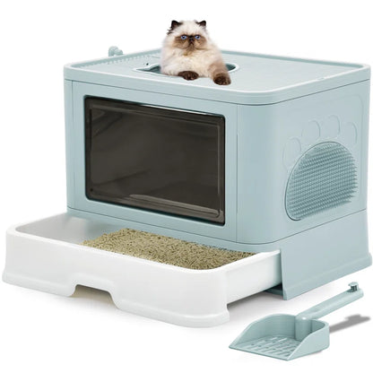 Dawlish Wide Entry Jumbo Foldable Cat Litter Box