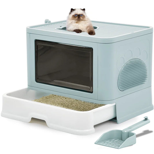Dawlish Wide Entry Jumbo Foldable Cat Litter Box